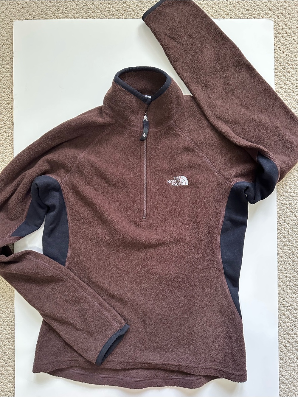The North Face Women's Choc.Brown & Black Fleece Half-Zip Turtleneck